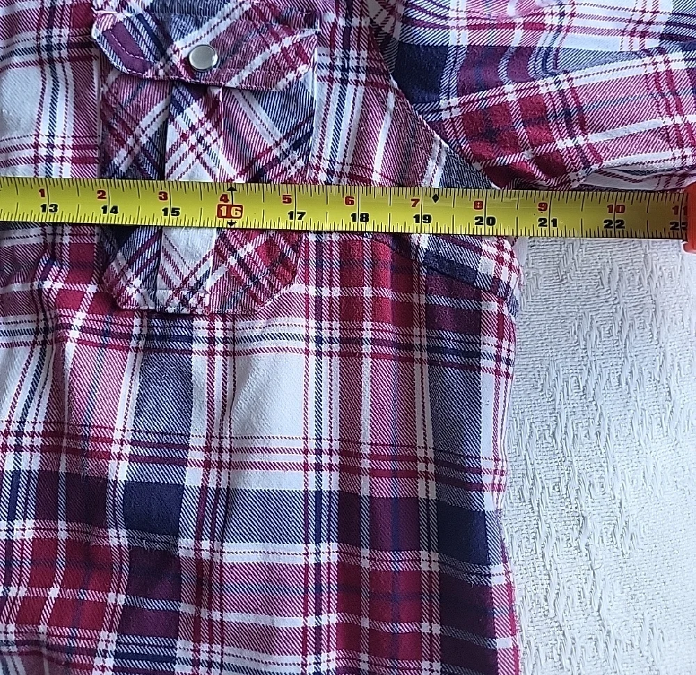 Lady Hathaway Red Plaid Button-Down Lined Cozy Countryside Shirt Jacket - Picture 12 of 14
